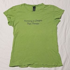 Running Is Cheaper Than Therapy Tee M